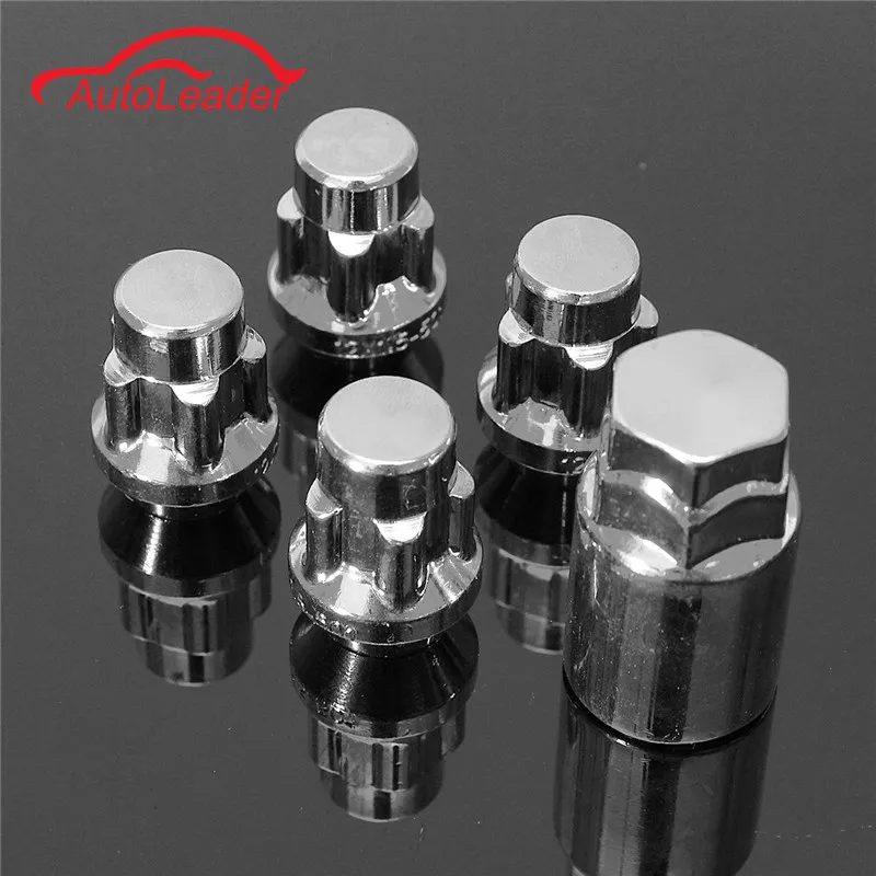 

4x 12x1.5mm Alloy Wheel Lock Nuts 60 Taped Security Bolts & 1x Key Anti Theft