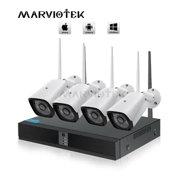 

wireless security camera system 4CH CCTV Camera System Outdoor Waterproof IP Camera Wifi NVR Kits Video Surveillance CCTV Kits