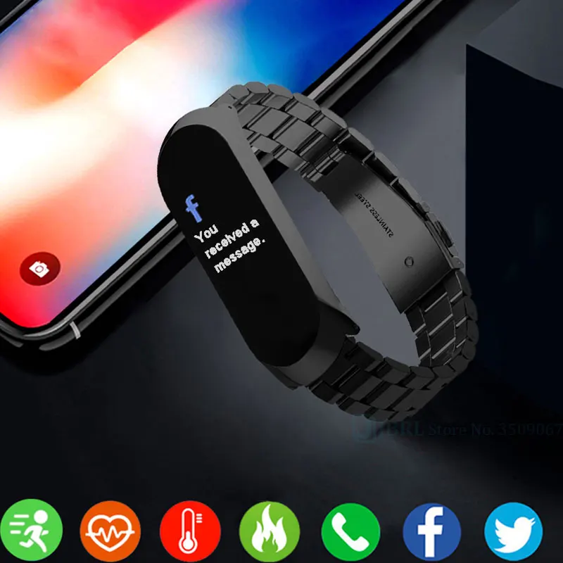 Нержавеющие стальные Умные часы Для мужчин женщин для смарт Android IOS электроники