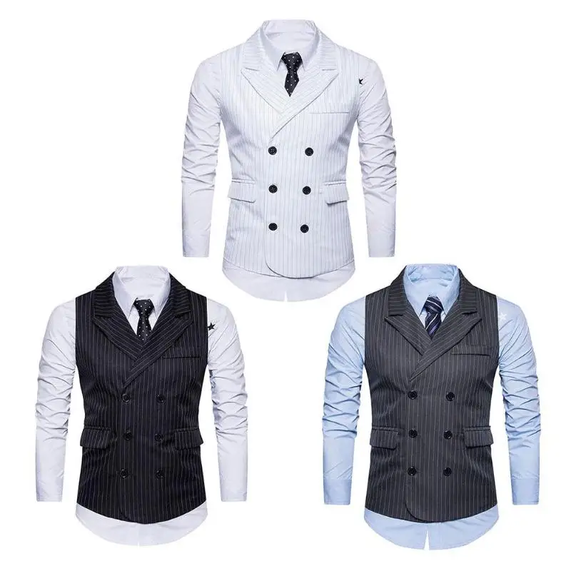 Mens Suit Vest Sleeveless Male Waistcoat Slim Fit Vest Waistcoat Business Wedding Classic Colete Masculino Social Blazer