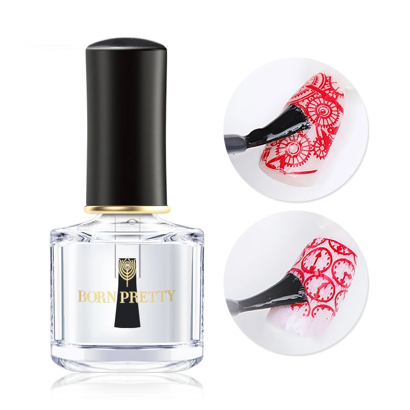 No Smudge Top Coat BORN PRETTY штамповочный лак Летняя серия лак для ногтей зеленый розовый дизайн ногтей пластина печать штамп лак для ногтей латексный лак - Цвет: No Smudge Top Coat