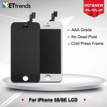 

20PCS/LOT No Dead Pixel OEM A grade LCD Display for iPhone 5S/SE LCD Screen Digitizer Assembly Frame Free Shipping by DHL