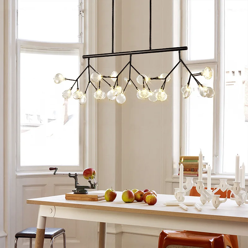 

Postmodern Firefly Restaurant Chandelier Creative Nordic Branch LED Lamp LED G4 Bulb light Living Room Chandelier