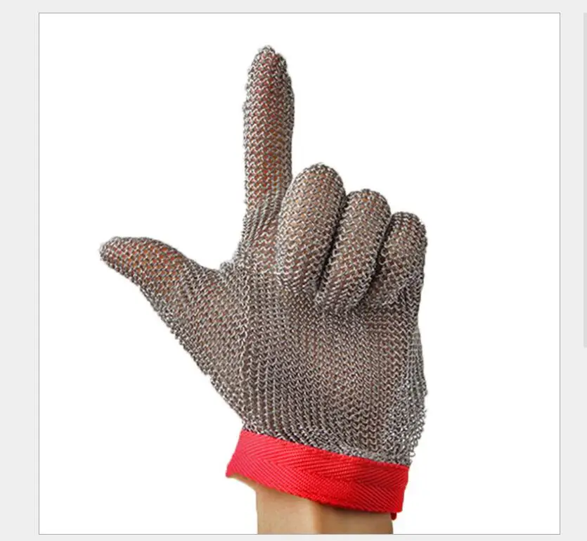 Buy Stainless Steel Wire Mesh Cut Resistant Gloves Butcher Proof Meat Process