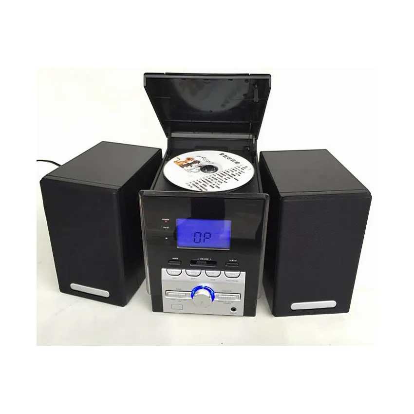 

CD Player Clock AM FM Radio LCD Display 2X2W Speaker Sound Boxes Loudspeaker AUX In Earphones Socket