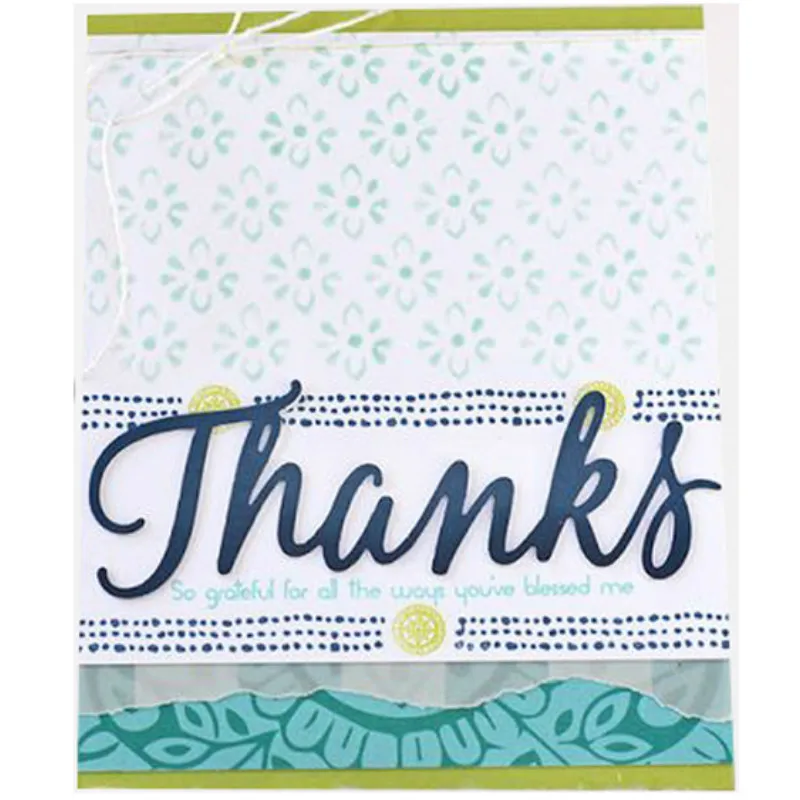 

JC Metal Cutting Dies for Scrapbooking Thanks Letters Stencil Craft DIY Album Embossing Folder Paper Card Maker Photo Template