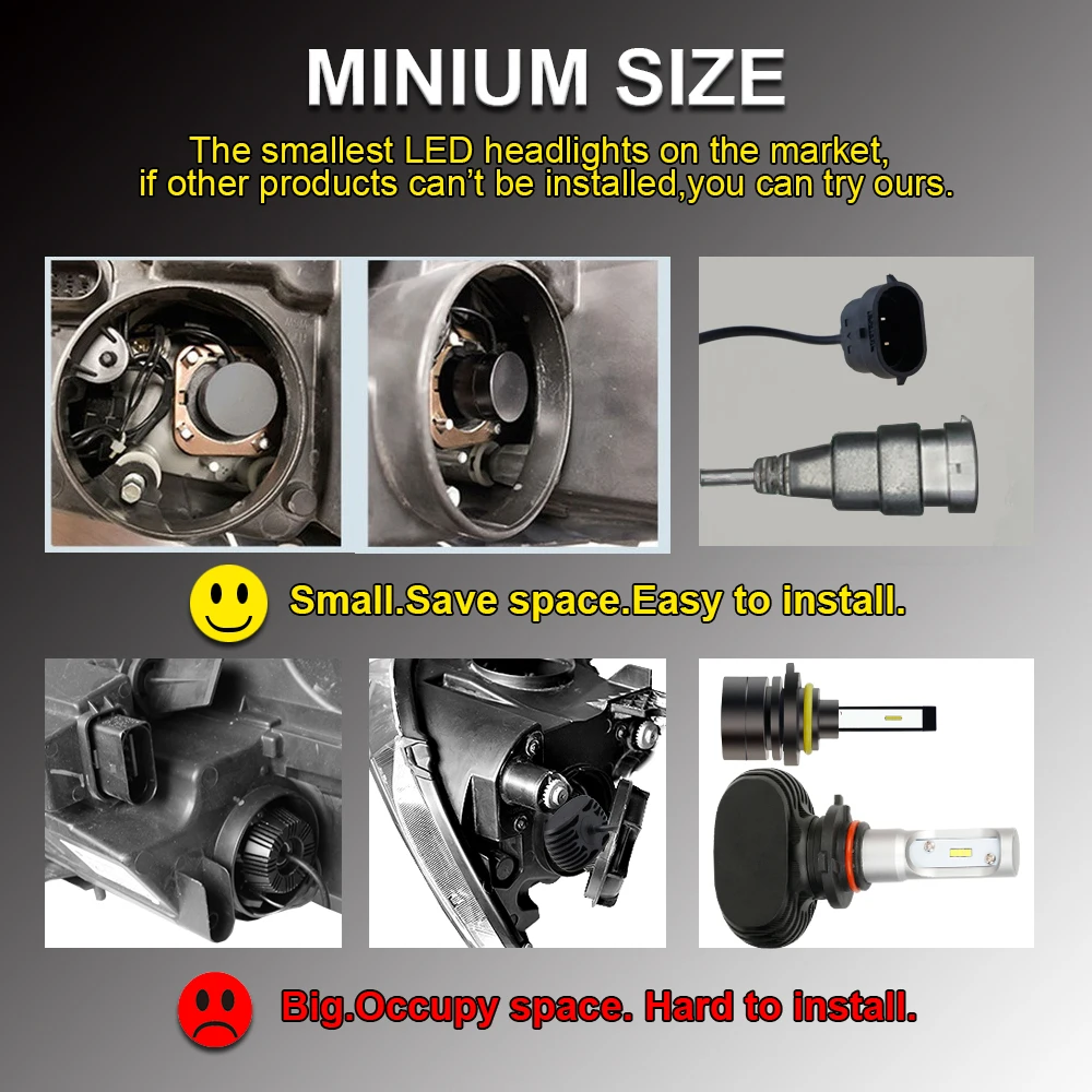 Geetans H7 HB4 H3 H11 H1 H13 H8 9005 9006 CSP светодиодный фары 60 Вт Автомобильные лампы Корпус для