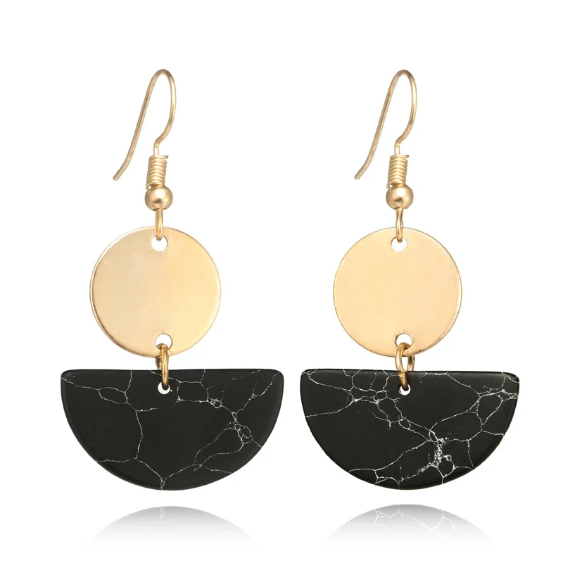 PrePiece Ethnic Drop Earring Personality Semi-circular Earrings Bohemian Woman Jewelry for Holiday/Beach/Shopping 2018 PE1236 Fashion Jewelry