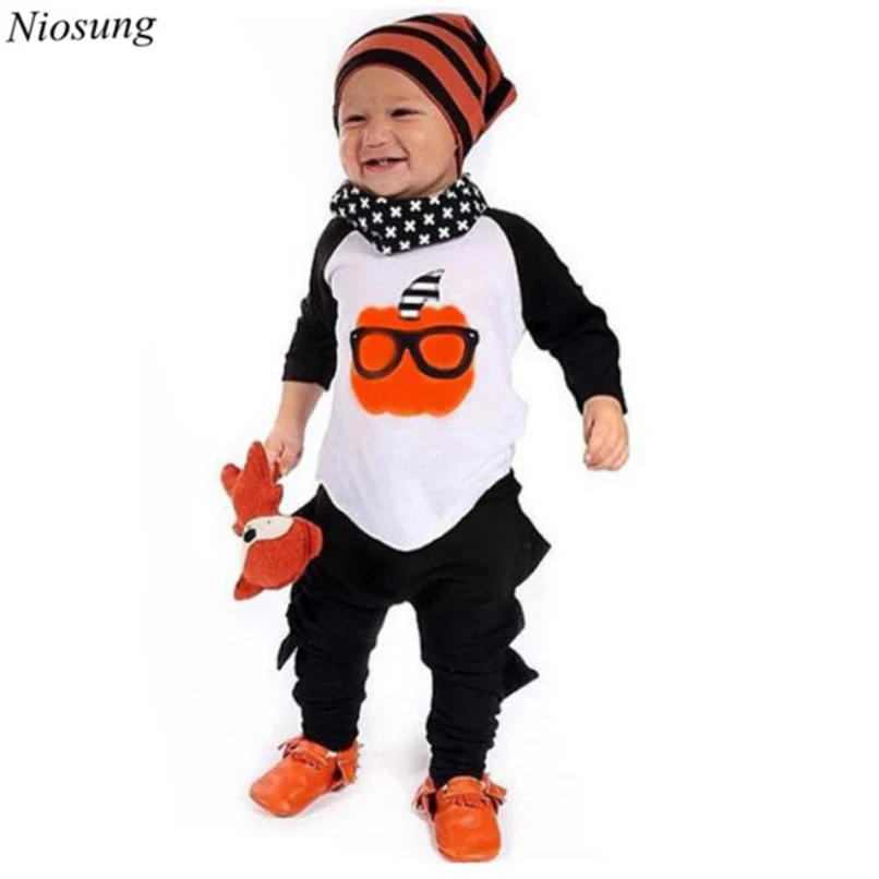 

Niosung Kids Toddler Boys Hallowmas Pumpkin Print T-shirt+Pants Outfits Baby Children Clothes Costume Infant For Halloween Party