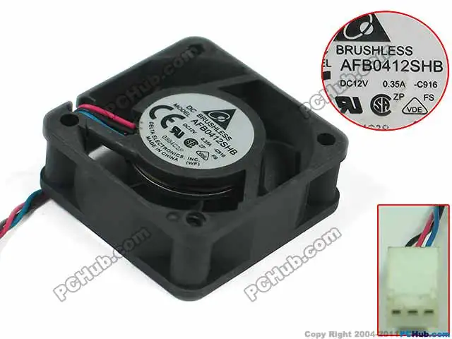 Вентилятор охлаждения сервера Detla Electronics AFB0412SHB C916 DC 12 В 0 35 а 40x40x15 мм|square fan|server fandc fan