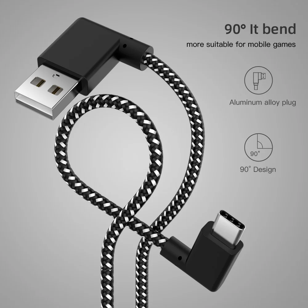 90 градусов Micro USB кабель 2.4A Быстрая зарядка шнур данных Micro usb кабель для samsung Xiaomi Android мобильный телефон кабель