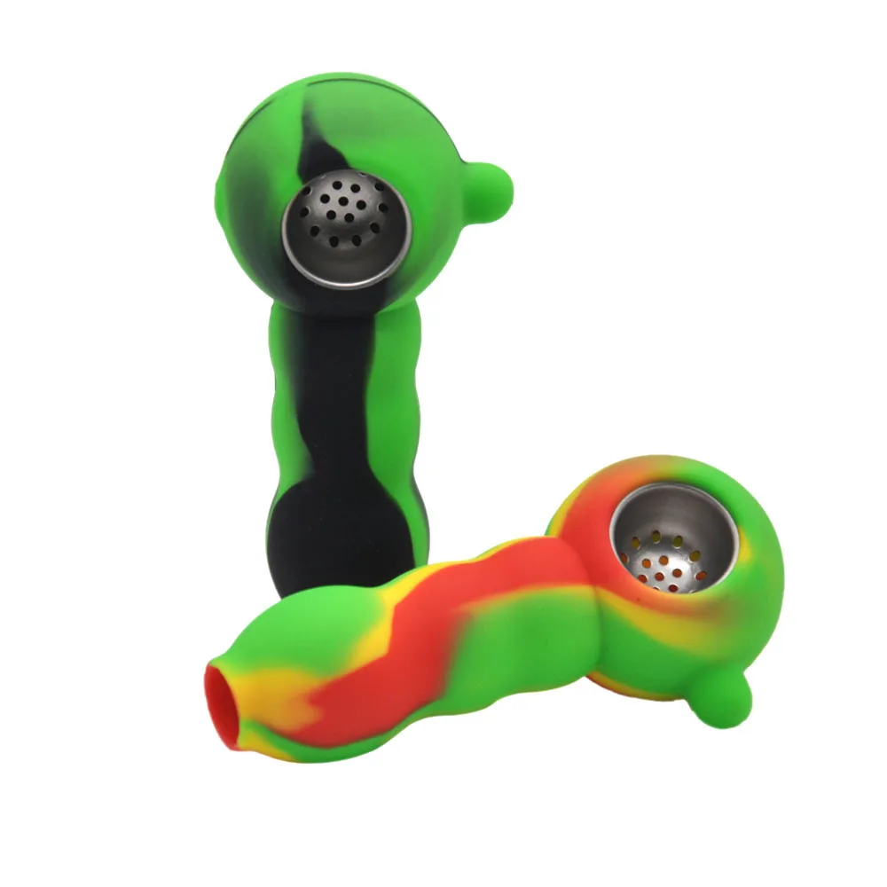 

Colorful Silicone Tobacco Pipes New Portable Smoking Pipes VS Glass Water Pipes
