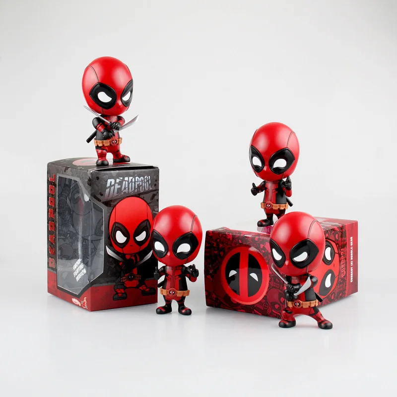 Huong Anime Figure 10 CM Deadpool font b Toys b font Collectible bobblehead Deadpool COSBABY PVC