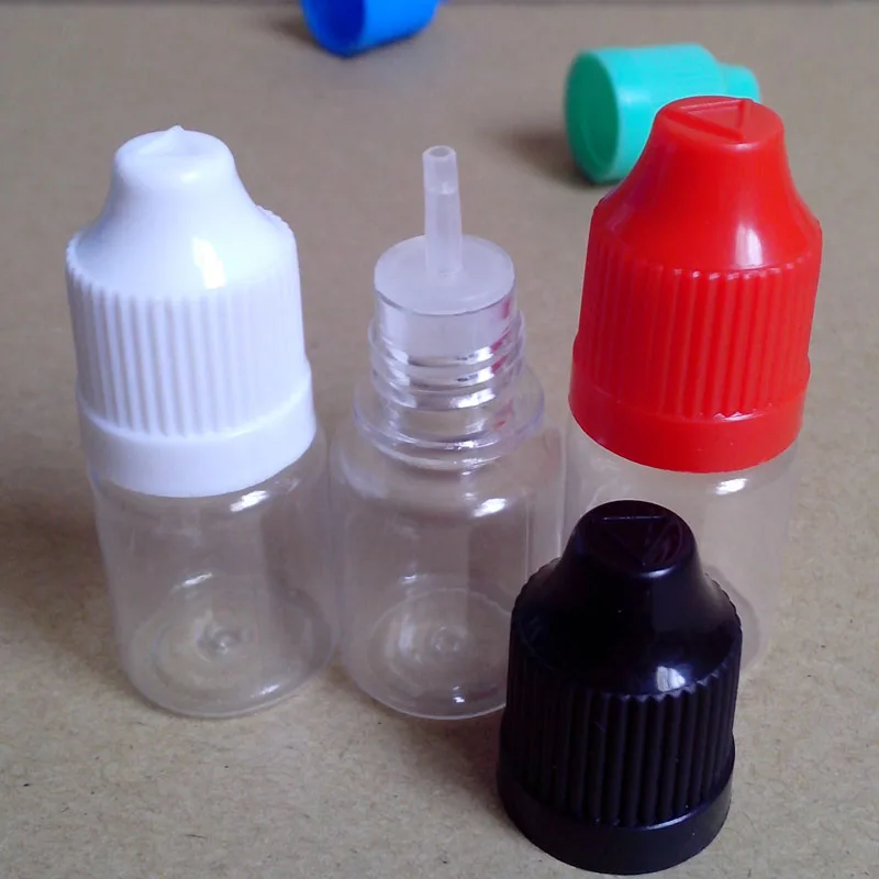 

50pcs 5ml Empty Clear Bottles PET Plastic Dropper Bottle With Childproof Cap E Liquid Vail Free Shipping