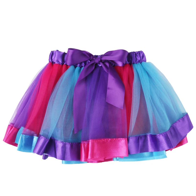 2017 Newest Baby Girl Skirt Kids Rainbow Tutu Tulle Skirts Hot Sale