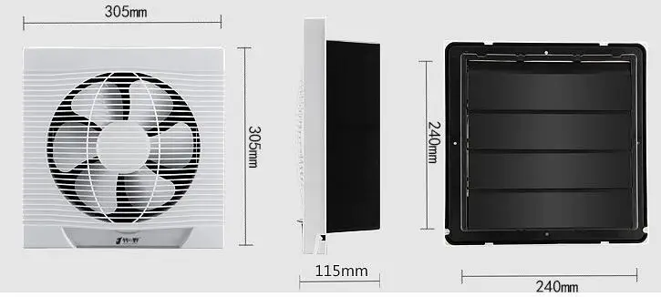 300X300 мм кухонный оконный Тип 8 дюймов вытяжной вентилятор для ванной комнаты 20 p-02 s