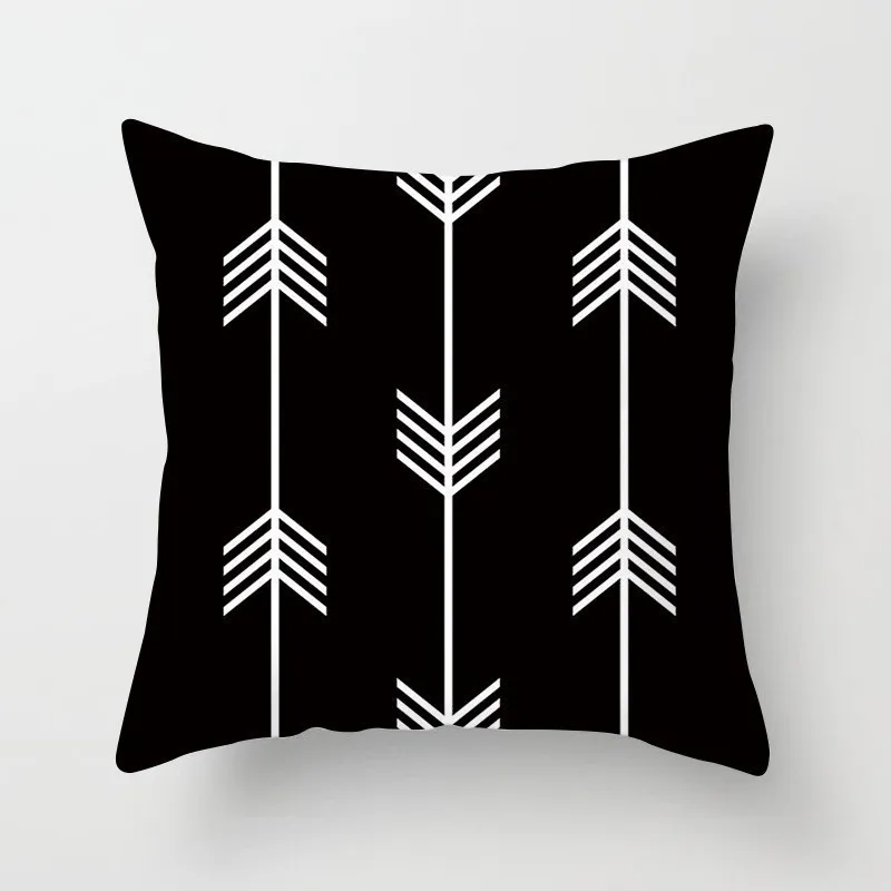Black White Geometric Nordic Pillowcase Sofa Car Waist Throw Pillow Cushion Cover Case Home Decorative Pillow Covers 10 Color - Цвет: Model E