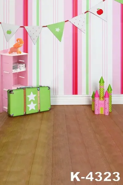 5X7Ft Vinyl Custom Children Photography Backdrop Props Digital Photographic Background Green Suitcase Decor Indoor font b