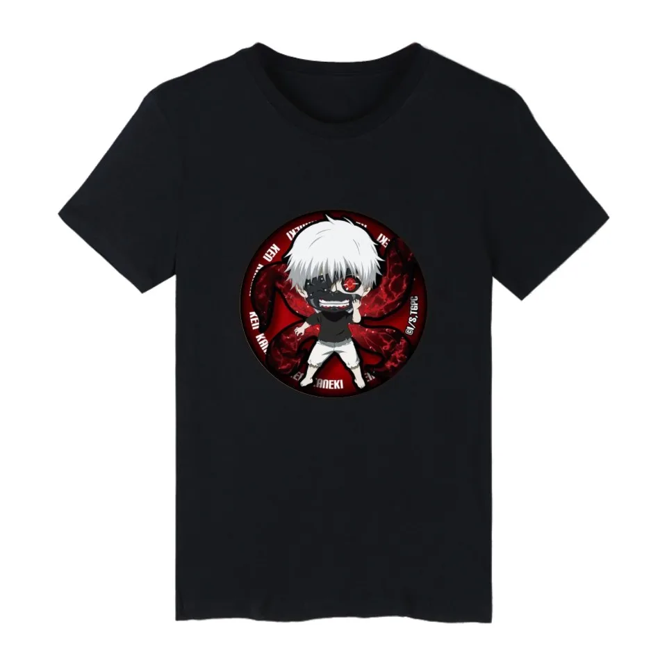 Аниме Токио вурдалак Кен kaneki футболка с короткими руками Для мужчин Модная