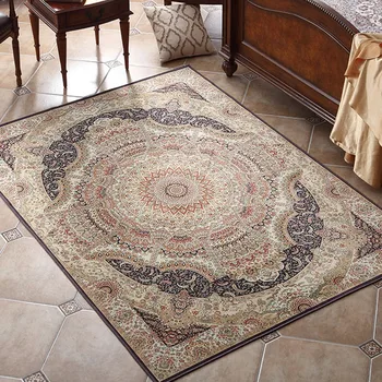 

Big size retro living room coffee table Persian carpet, American style bedside rug, Pastoral home decoration floor mat