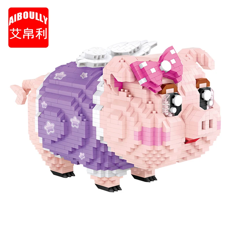 

LOZ 9042 Diamond Blocks Piggy Bank Pig Toys Children Building Blocks Model Micro Bricks Educational Creative Toys For Children