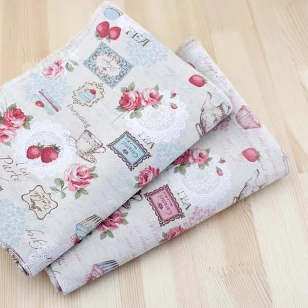 2017 British Afternoon Tea DIY handmade Cotton Linen Fabric cloth