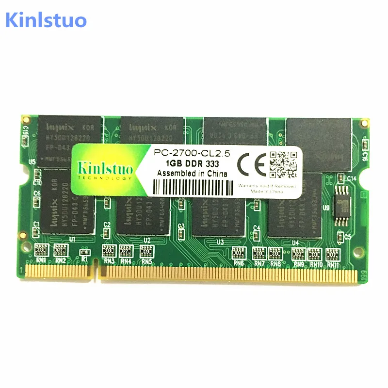 Оперативная память Kinlstuo DDR1 1 ГБ PC2700 DDR333 200Pin Sodimm для ноутбука DDR Гб бесплатная