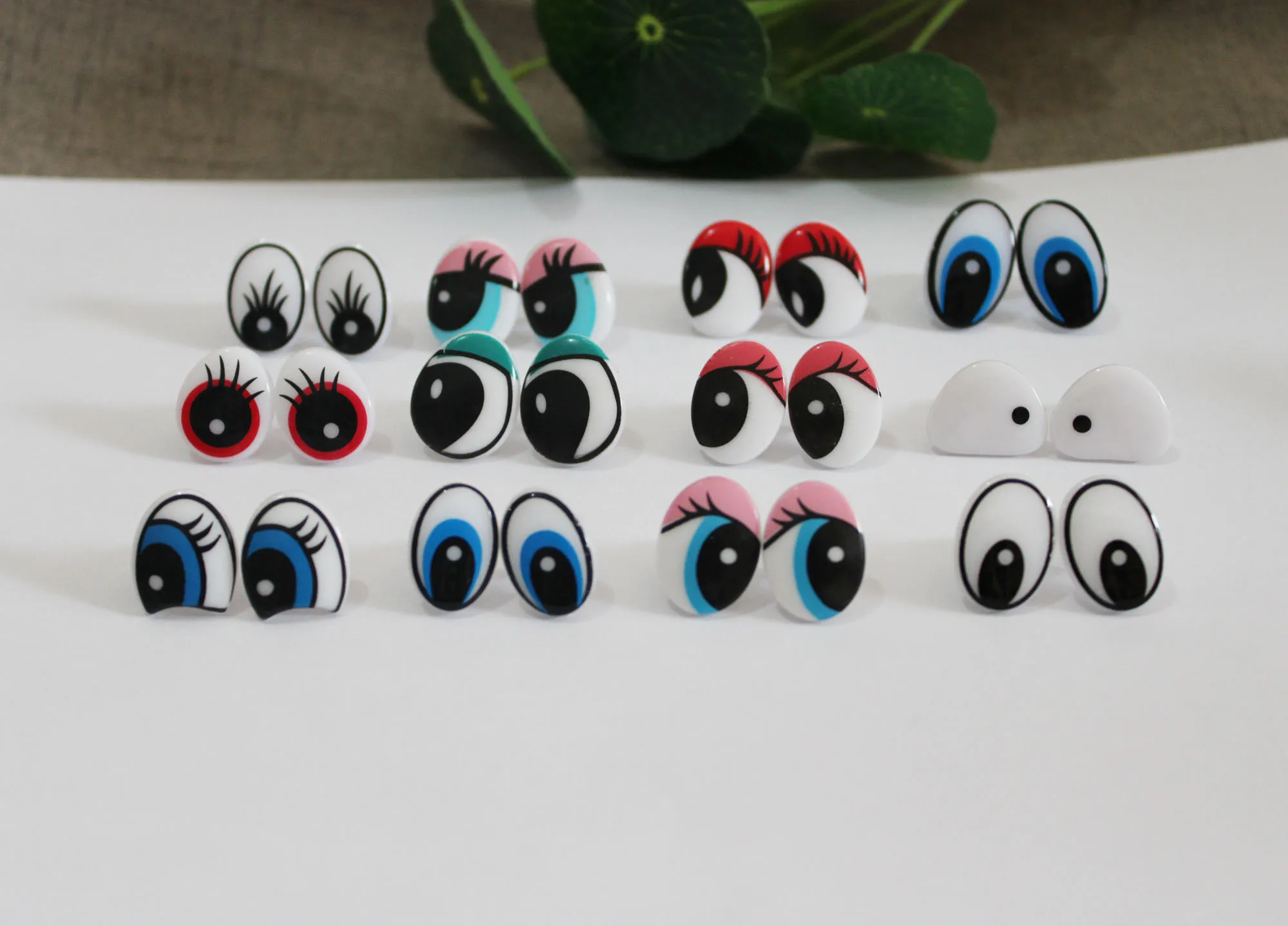 24pcs/lot mix styles cartoon plastic safety toy eyes& washer for diy plush doll-12 styles option