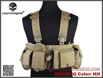 

EMERSON UW Gen V Split Front Chest Rig Vest Airsoft Military Combat Gear Khaki EM7451G