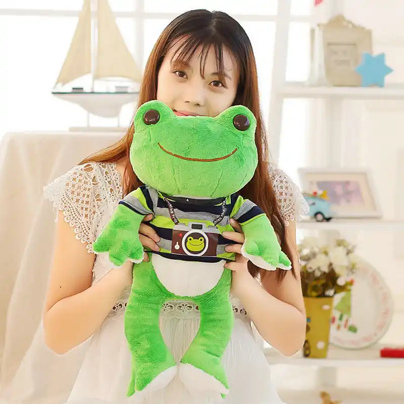 green frog plush