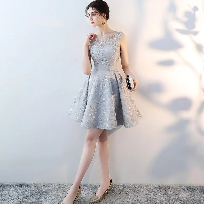 Элегантное вечернее платье Vestido de Festa ТРАПЕЦИЕВИДНОЕ женское с коротким рукавом