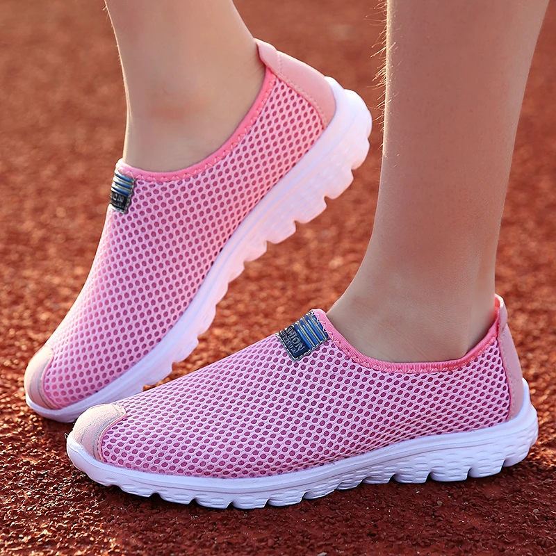 Women Walking Shoes Pink Outdoor Sport Gym Sneakers For Women Girl 