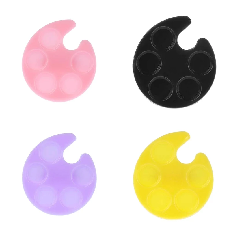 

Minicart Nail Art Palette Plastic Drawing Tray Mini Finger Ring Pigment Holder Manicure Tools Nail Polish Nail Glue Container