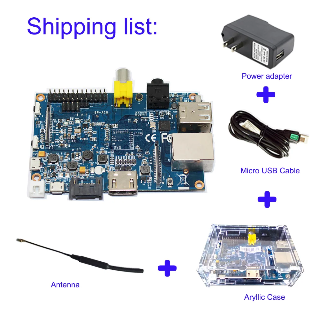 Günstig Original Banana Pi BPI M1 A20 Dual Core 1GB RAM Open source entwicklung bord single board computer raspberry pi kompatibel