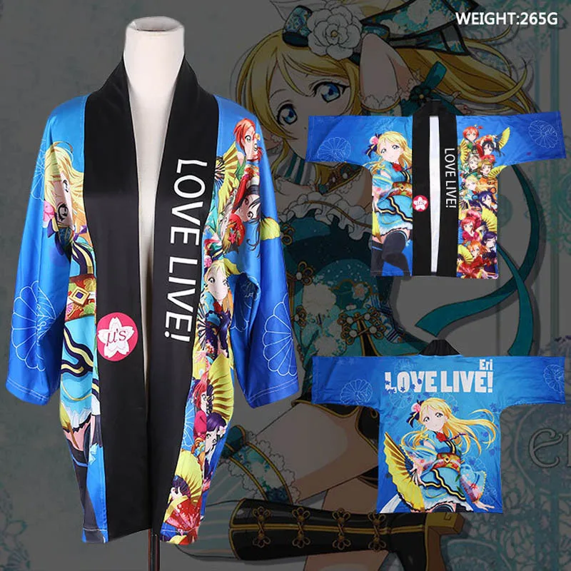 LoveLive! Японские модные повседневные хаори Love live Hoshizora Rin Yazawa Nico плащ юката косплей костюм для мужчин и женщин кимоно - Цвет: 17