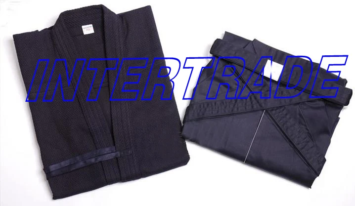 

UNISEXkendo clothing sets hapkido uniforms hakama martial arts kung fukimono suits wushu clothes darkblue