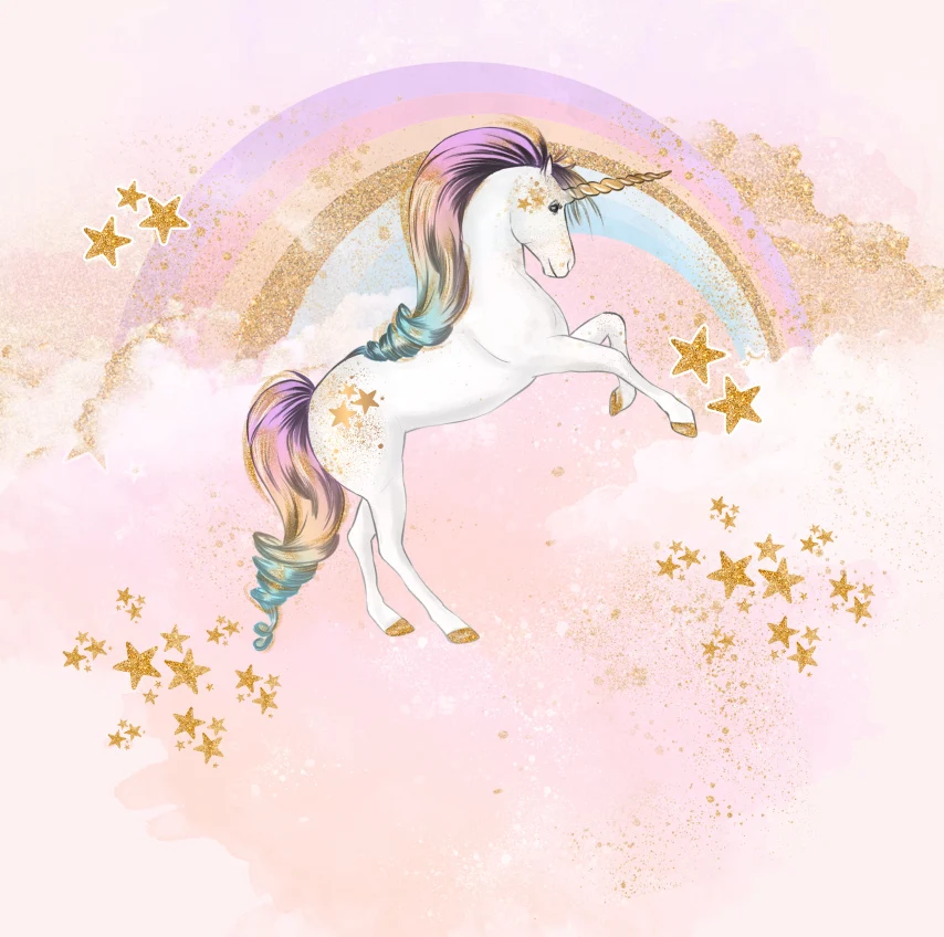 Aliexpress.com : Buy 8x8FT Gold Stars Rainbow Sky Unicorn Clouds Custom