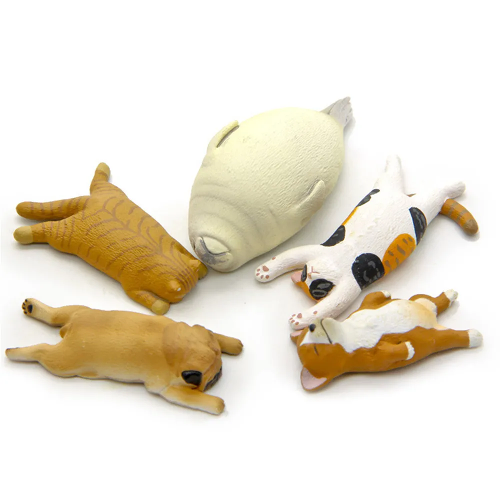 

Zakka Mini Kawaii Dog Cat Miniature Figurines Crafts DIY Fairy Garden Ornament Home Decoration Accessories Kids Gift