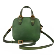 Женская милая маленькая сумка из натуральной кожи Женская Новинка винтажная сумка на одно плечо летняя зеленая коричневая сумка через плечо