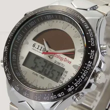 Reloj de cuarzo Hombres Deportes Relojes de Marca Para Hombre Reloj Digital LED de Energía Solar de Múltiples Funciones Al Aire Libre de Los Hombres Relojes de Pulsera