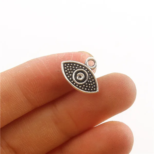 10 шт. тибетские серебряные украшения в виде глаза 8 х14 мм|silver charm pendant|charm pendanttibetan