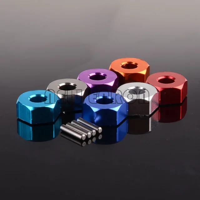 Cheap 4P Aluminum 12mm Wheel Hex & PIN 5MM Thickness For RC 1/10 TAMIYA CC01 CC-01
