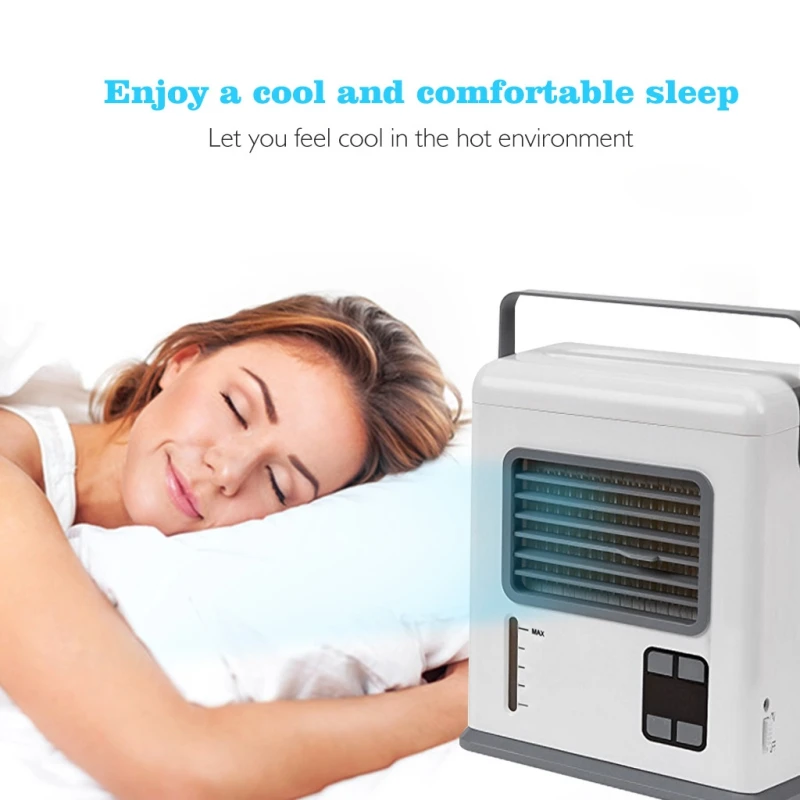 Портативный цифровой дисплей охлаждающий вентилятор для воздуха, офиса, спального кондиционера, кулер, портативный USB очиститель