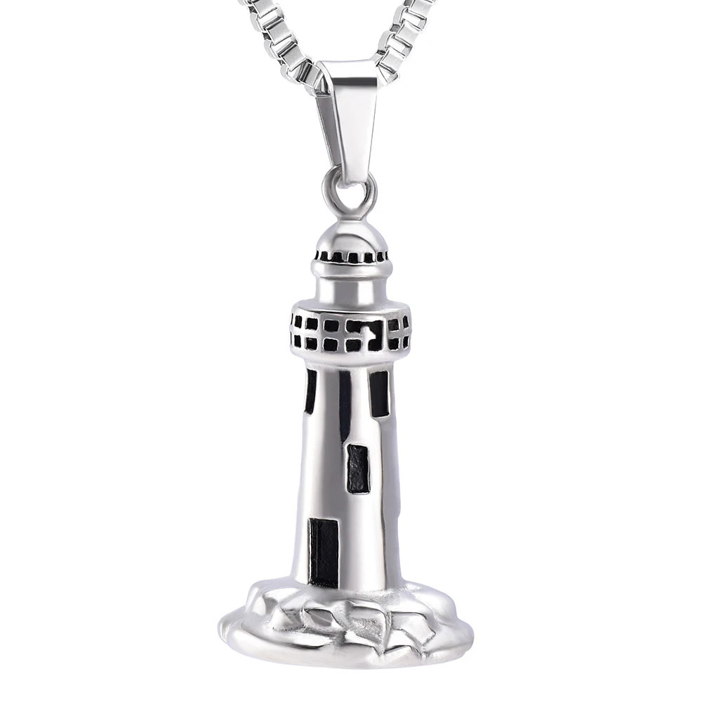 Ocean Collection Cremation Urn Necklace Lighthouse Pendant Memorial
