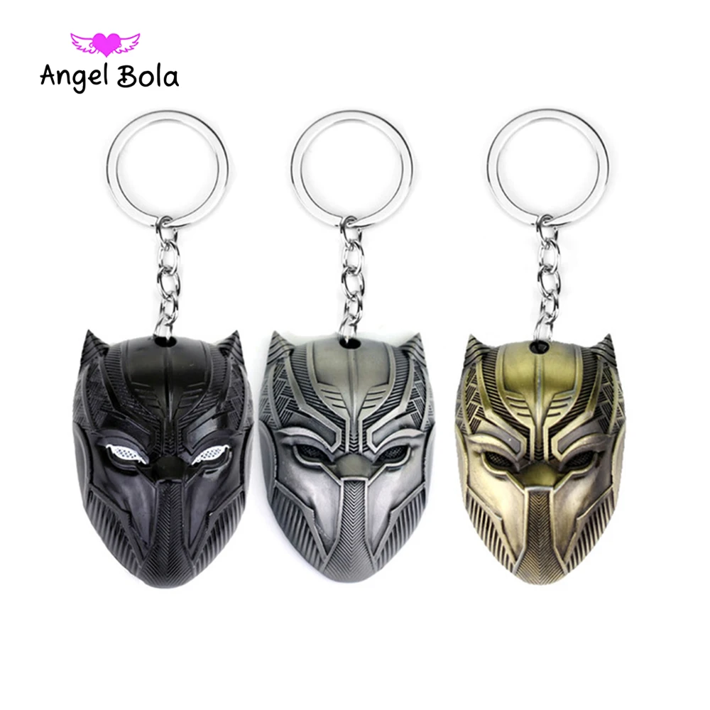 

MQCHUN Marvel Comics Black Panther Keychain For Men Superhero Captain America Civil War Llavero Metal Key Chain Jewelry Gift