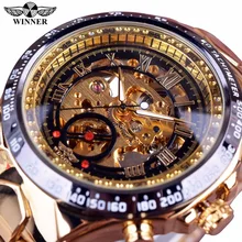 WINNER men's luxury automatic mechanical hollow watch business steel belt watch WINNER men's luxury automatic mechanical hollow watch business steel belt watch