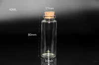 5pcs 30*80mm 40ML Glass Jars with Cork Bottles Jars Containers Sand Liquid Food Wedding Gift Vial Bottles for Wedding Decor Gift 2
