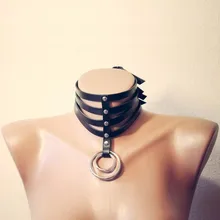 Новое поступление кожаный шок ожерелье готический панк женский ошейник, оковы Мода шеи ремни ремень чокер сексуальные Клубные вечерние ювелирные изделия