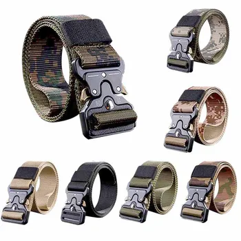 

Army Belt Outdoor Tactical Nylon Belt Hunting Active Belt Military Metal Buckle Men Jeans Belt Gifts for Men
