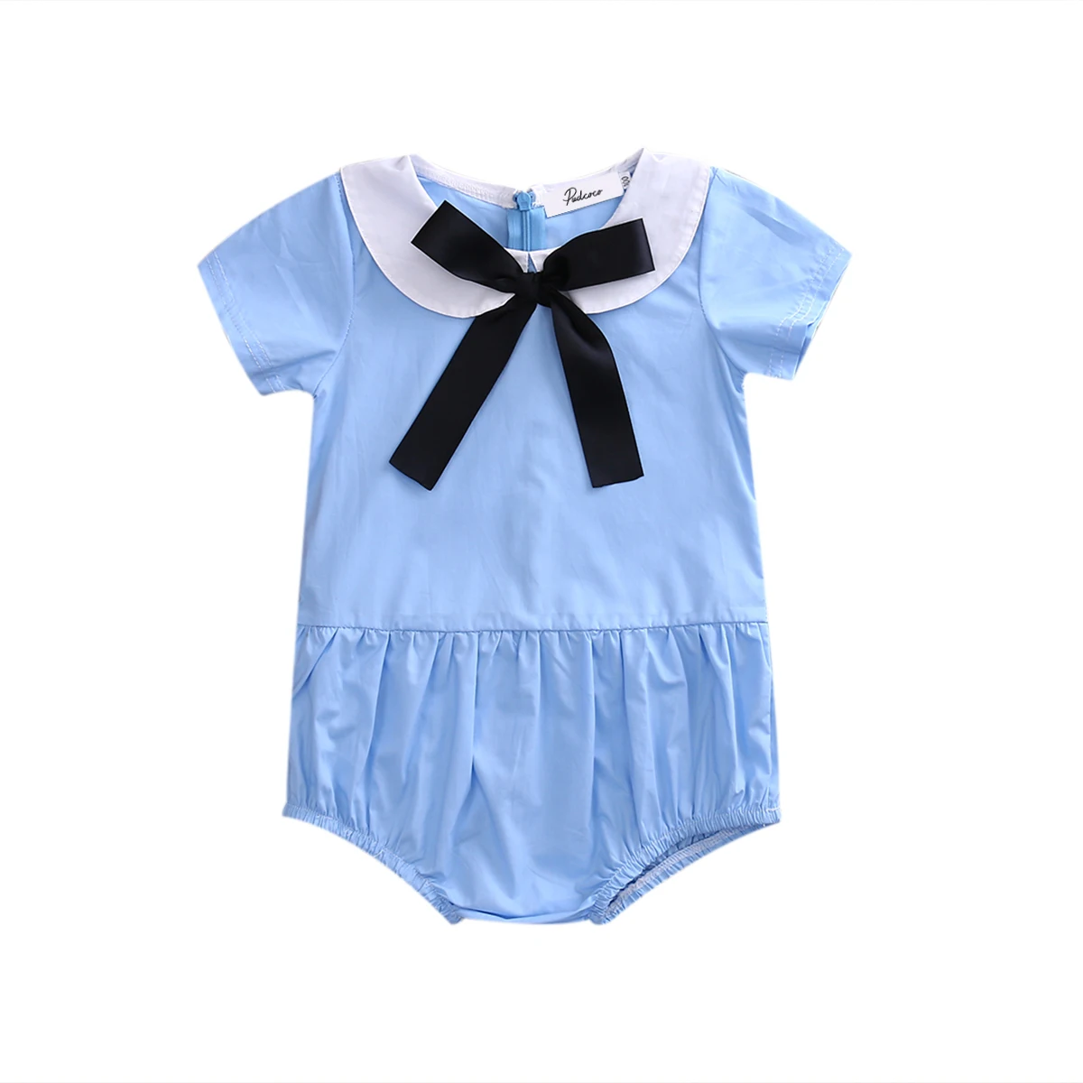 New Peter pan Collar Romper baby clothing Toddler Kids Baby Girl Cotton
